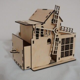 Rustic Windmill Wooden Organizer