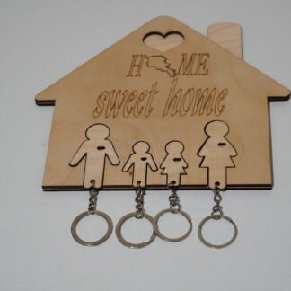 Family Key Holder - "Home Sweet Home" Edition