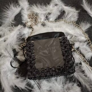 Handmade Black Beaded Bag